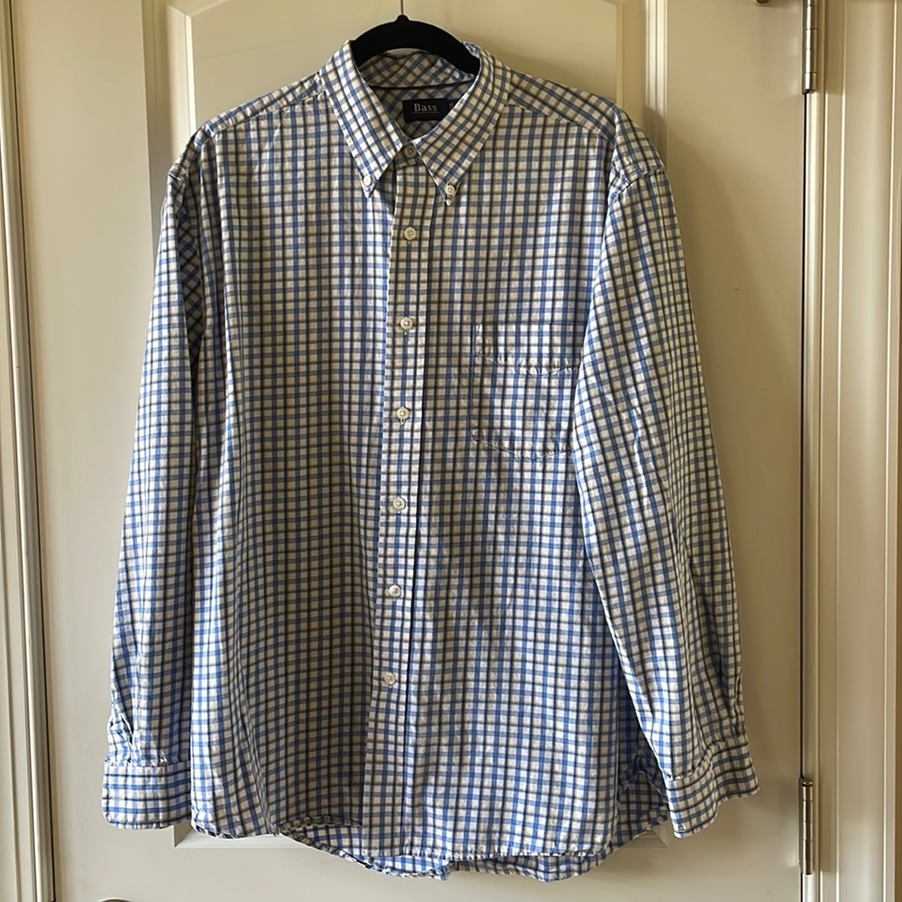 Men’s G.H. Bass & Co.  Button Down Casual Shirt Size Large